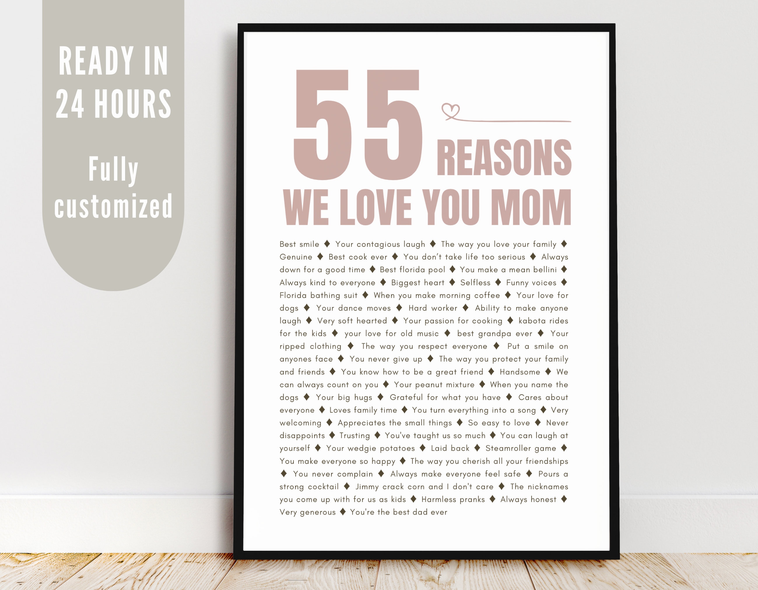 50th Birthday Gifts for Her 80 Reasons We Love You 