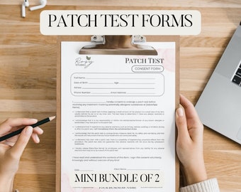 Patch Test Consent & Client Intake Form Template (Editable)