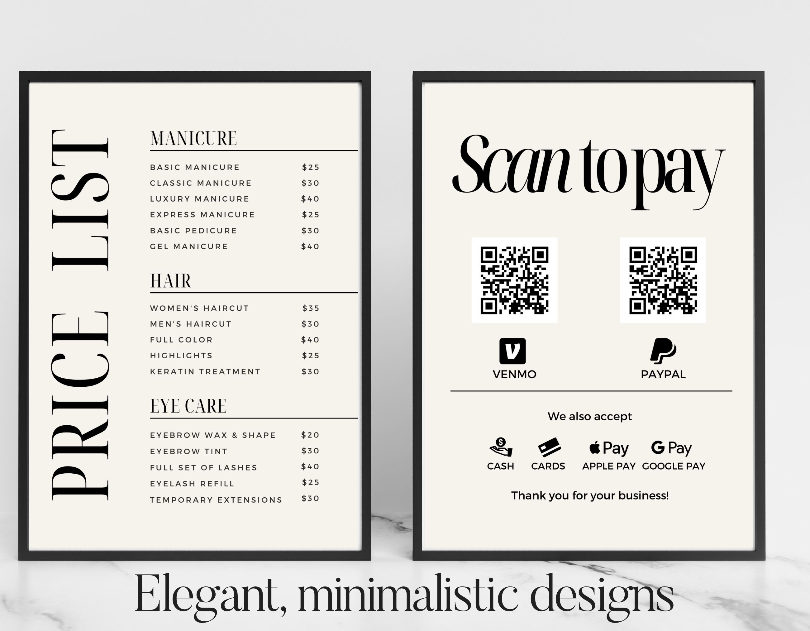 Business Printable Bundle for Market Vendor - Editable Template ...