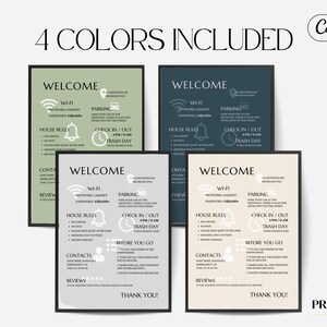 Editable Airbnb Welcome Sign Template: Vacation Rental Poster (Digital Download) image 4