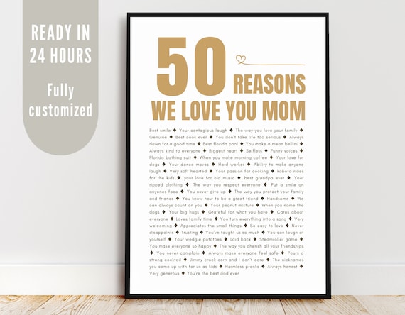 50 gifts for mom's 50th birthday sales