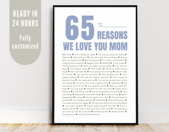 What to get your mom best sale for her 65th birthday