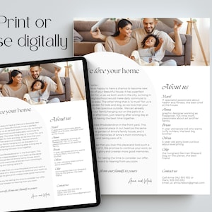 Carta de oferta al vendedor de parte de la familia, Plantilla editable para carta, Propuesta de compra de propiedad, Plantilla de carta para comprador de vivienda Canva, Te amamos