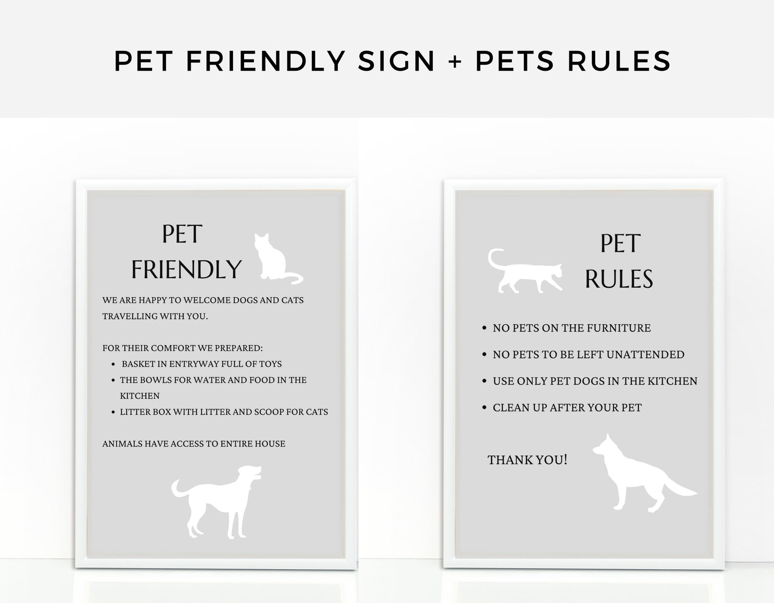 Pets Rule Pet Rules Sign: Airbnb Welcome Poster (digital Download) - Etsy