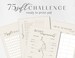 75 soft challenge tracker printable bundle, fitness habit planner, easier tiktok health template journal, digital product, instant download 