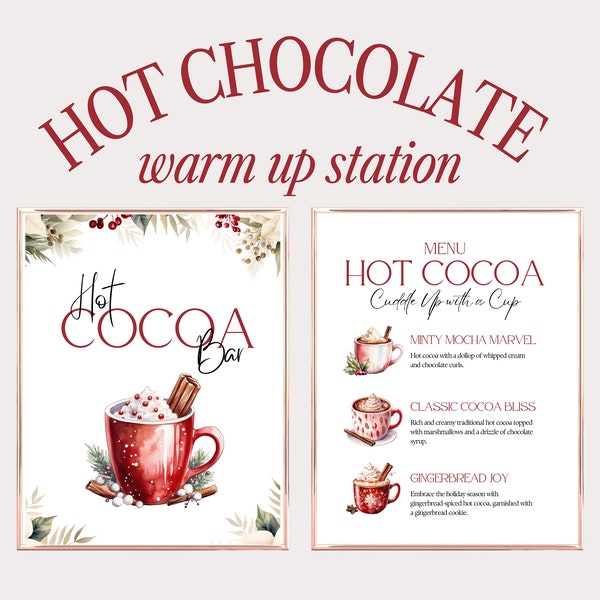 Hot Cocoa Bar Sign Etsy