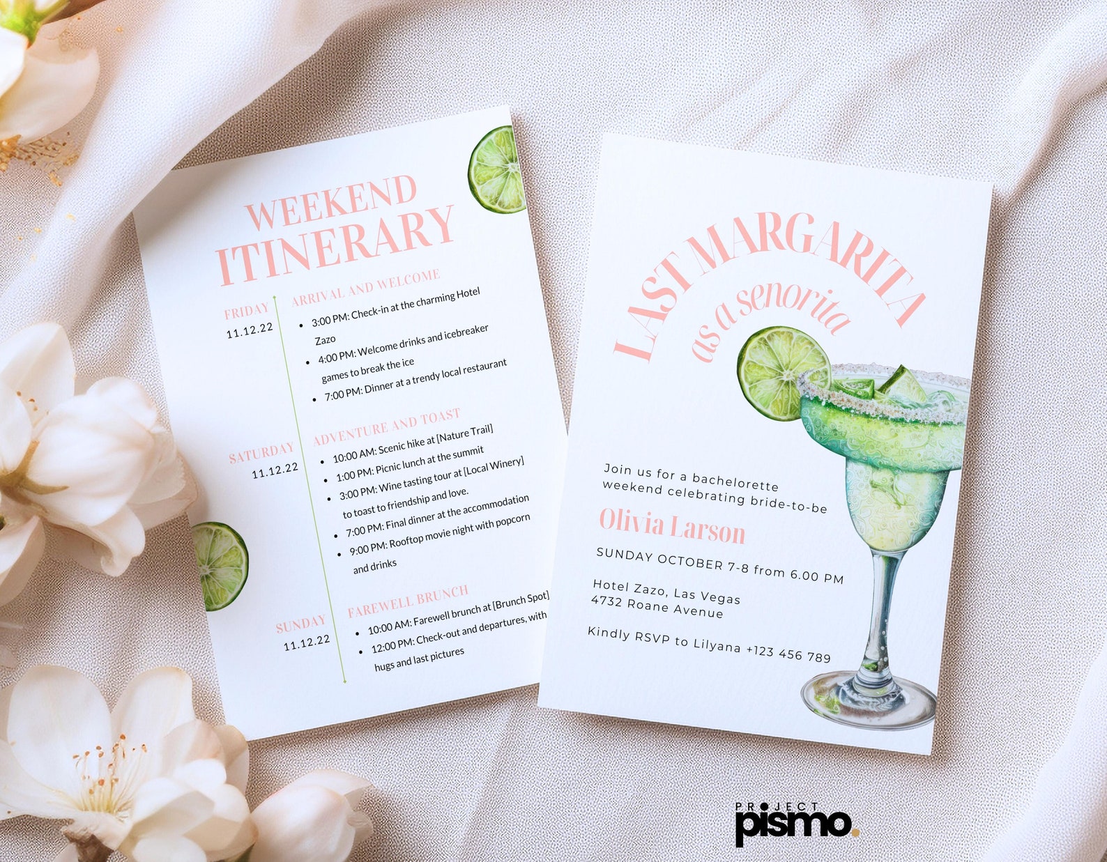 Last Margarita as a Seniorita - Fiesta Bachelorette Party Invitation ...