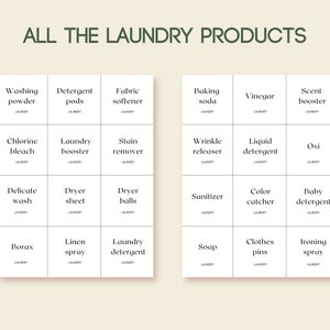 Laundry Labels Printable Pdf, Organization Stickers Template, Labels ...