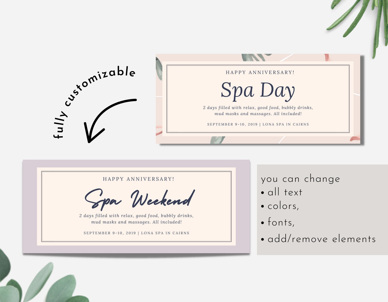 Elegant Coupon Template Editable Voucher Printable Surprise - Etsy