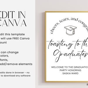 Graduation Signs Bundle Template, Printable Grad Party Bundle ...