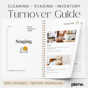 Airbnb Guest Turnover Guide: Cleaning Checklist Template (Digital Download)