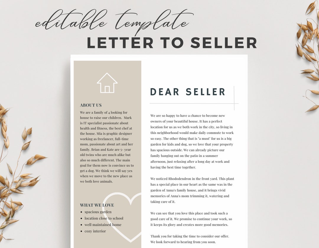 Letter to Seller Template No Photo, Elegant Home Offer Personalized Letter to Seller Template No Photo, Elegant Home Offer Personalized