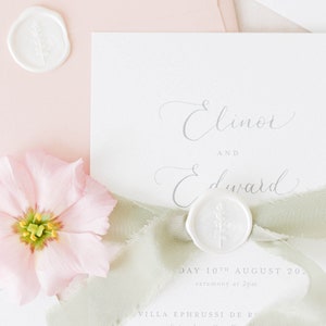 Suite élégante d'invitation de mariage de calligraphie / 5x7'' / minimaliste / beaux-arts / romantique / moderne / script / design classique / échantillon image 8