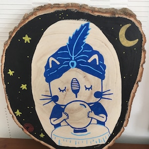 Peinture sur rondin de bois