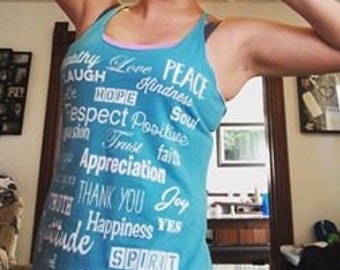 Positive women's tank-top - inspirational teacher shirt/gift - uplifting women Tank - kindness shirt teacher tank -  positive thought tank