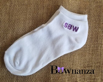 Chaussettes MONOGRAMME ADULTE | Chaussettes idéales pour un cadeau de remise des diplômes, de mariage ou d'anniversaire