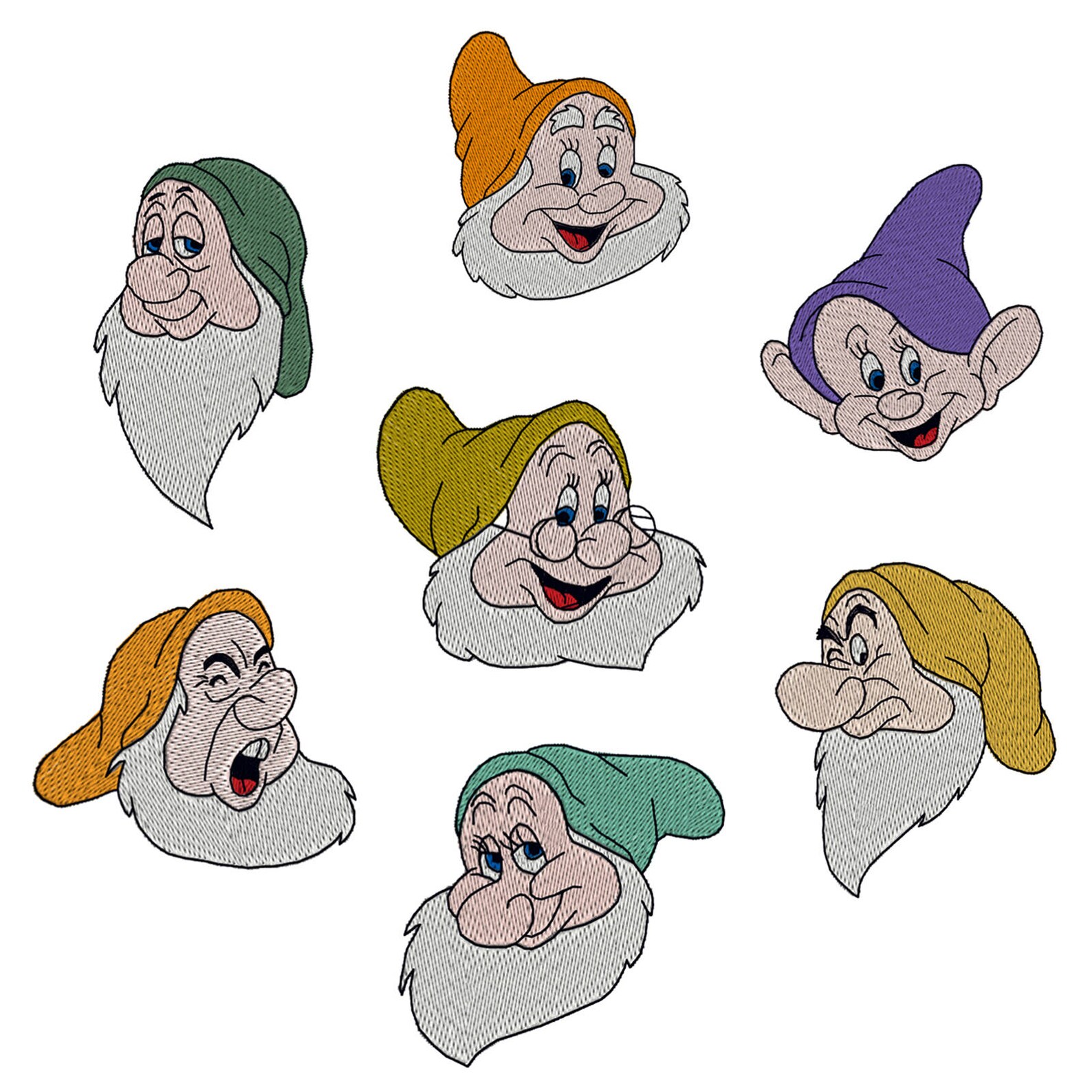 Seven Dwarfs Doc Grumpy Happy Sleepy Bashful Sneezy Dopey Snow image 0.