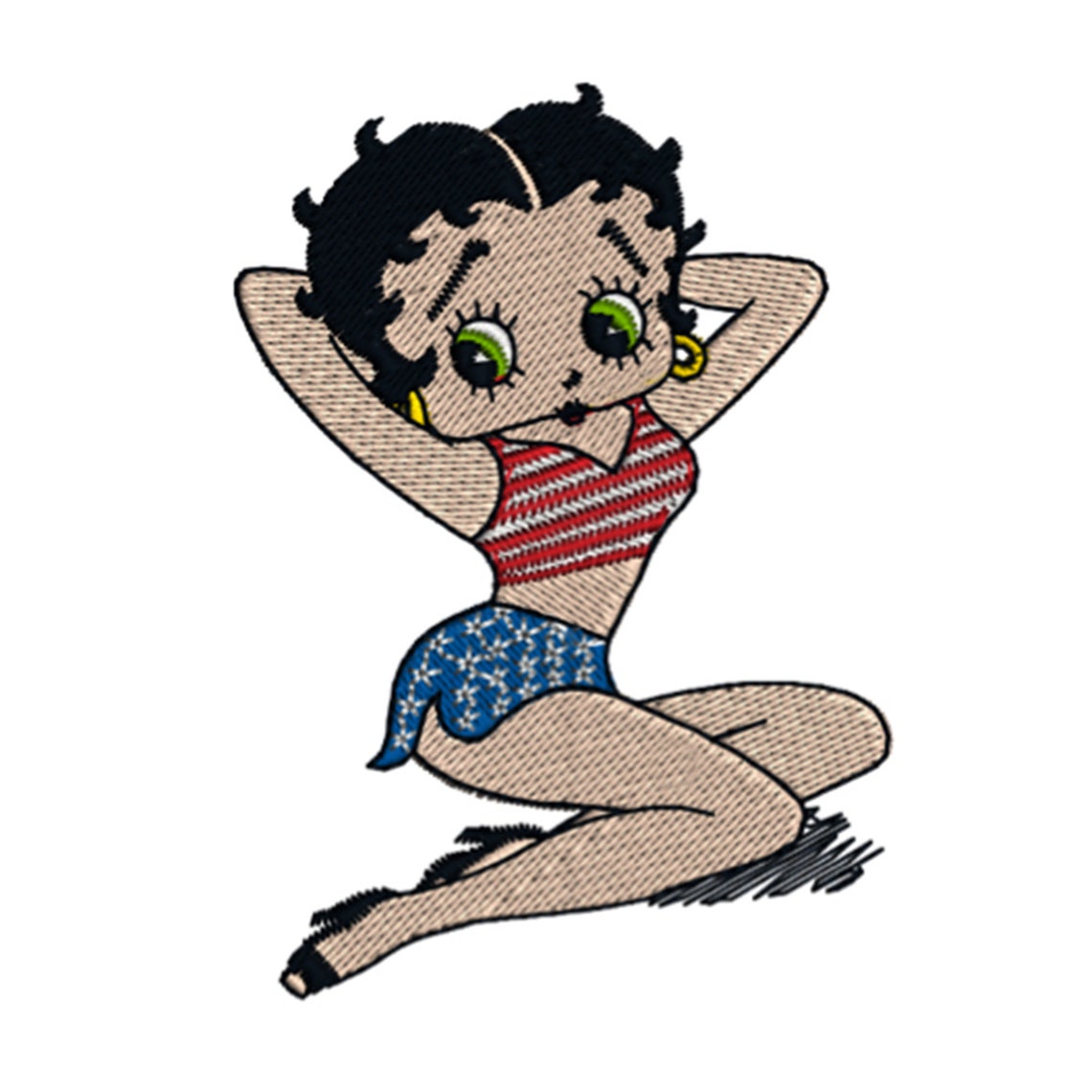 Betty Boop Patriotic Vintage Pin Up Girl American Flag Classic Etsy.