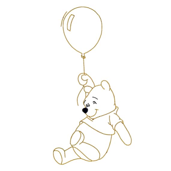 Winnie The Pooh Piglet Bicycle Kids Children/'s Baby Cartoon Character Classic Retro Machine Embroidery Design Digital Download Hoop 7x5in