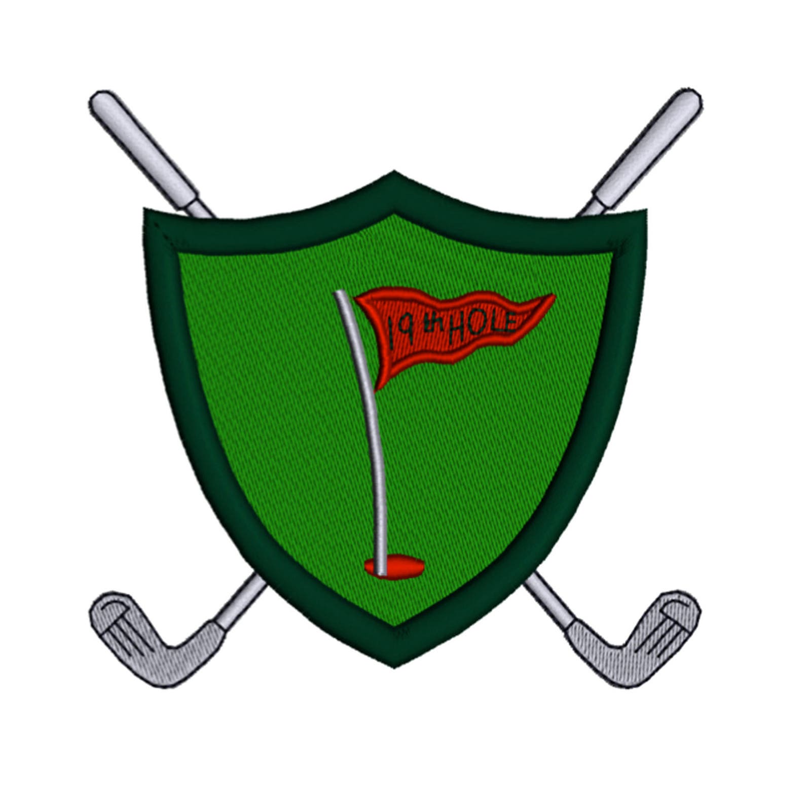 Golf Flag Clubs Crest Sport Green Logo Golfing Shield Outdoors Etsy