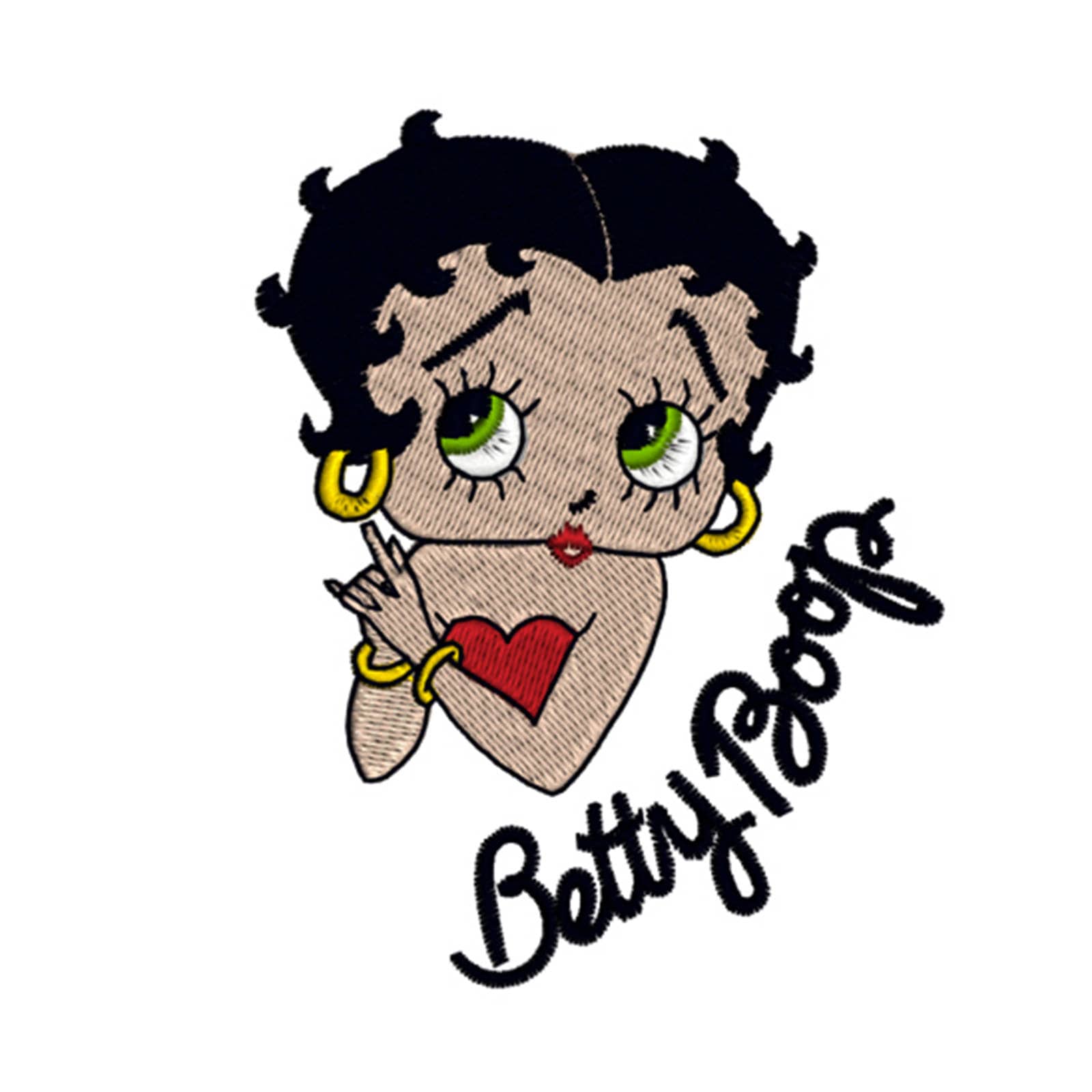 Betty Boop Logo Lettering Cartoon Characters Classic Retro Machine