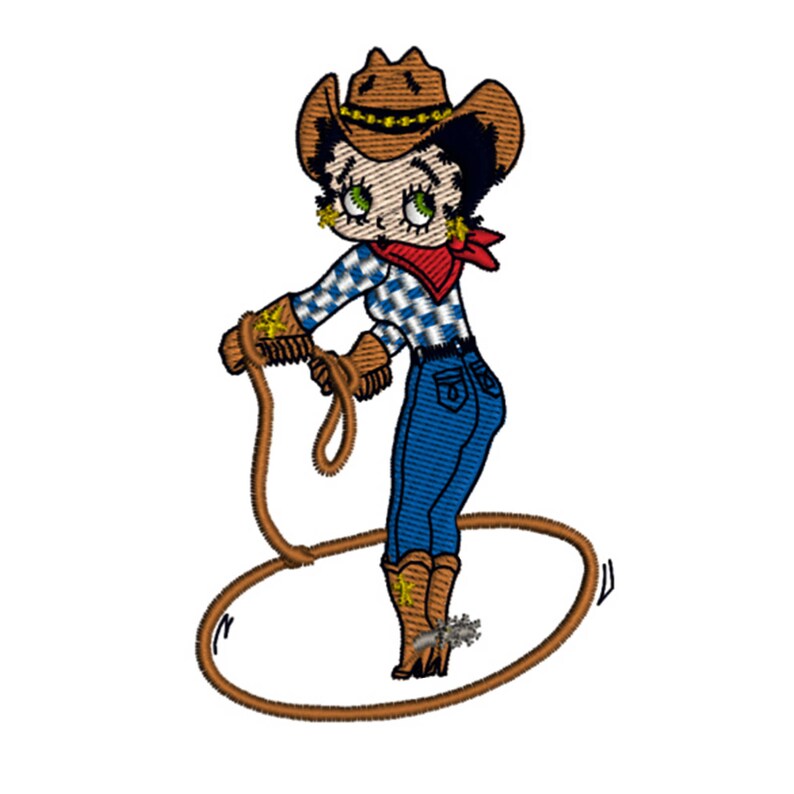Cowgirl Betty Boop Cartoon Characters Classic Retro Machine | Etsy