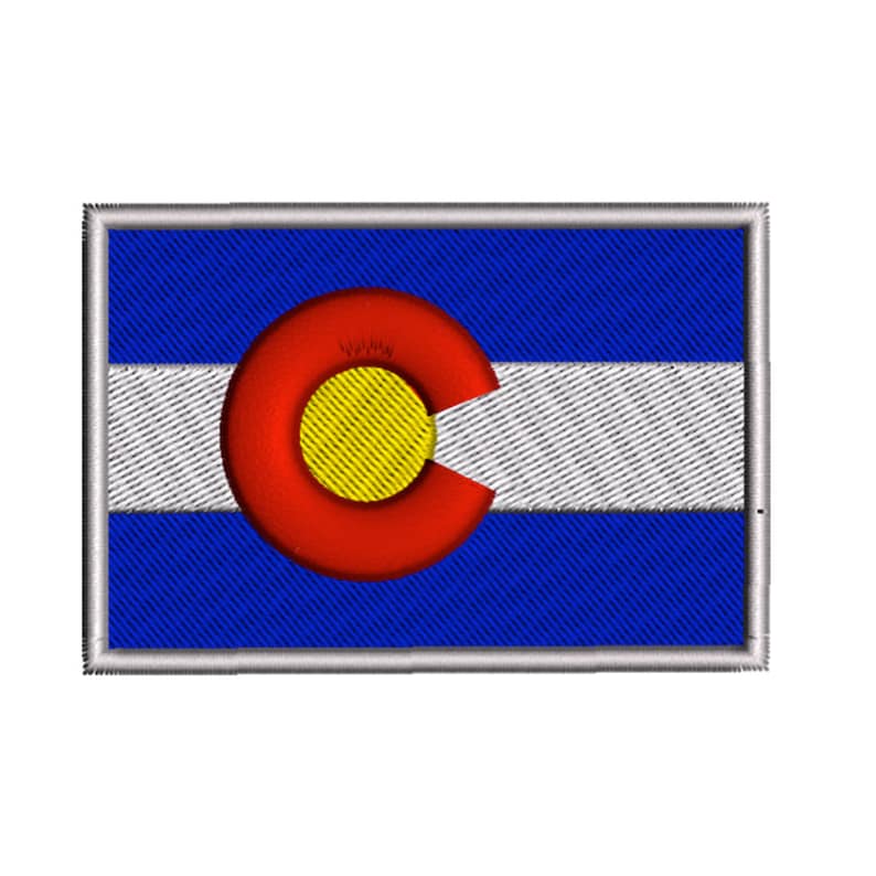 Colorado State Flag Machine Embroidery Design Digital Instant Download US State Flags United States of America USA Hoop Size 4x4 in