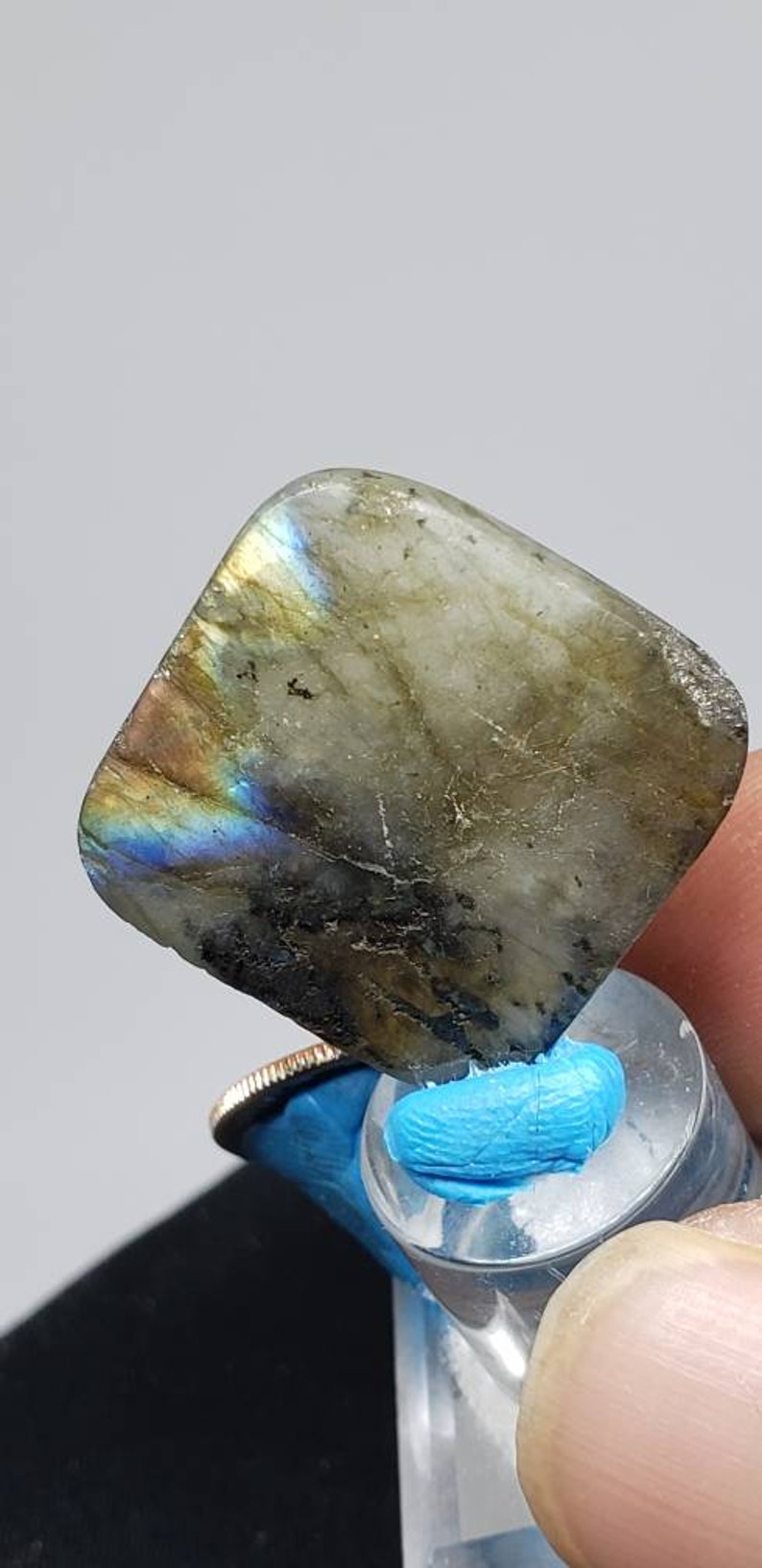 Square labradorite cabochon