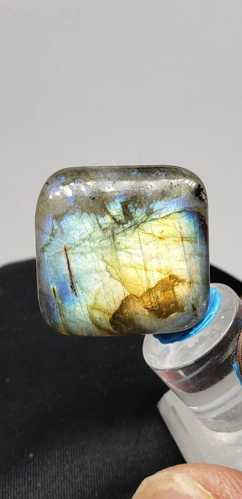 Square labradorite cabochon