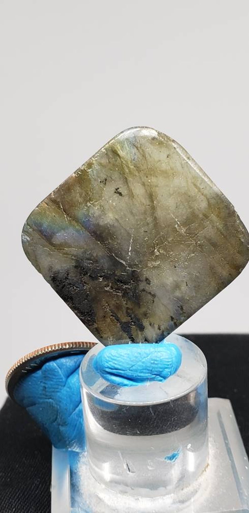 Square labradorite cabochon
