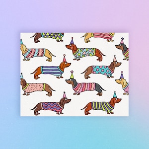 Dachshund Birthday Card Hot Dog It's your birthday image 1