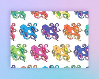 Octopus Notecard - BLANK INSIDE