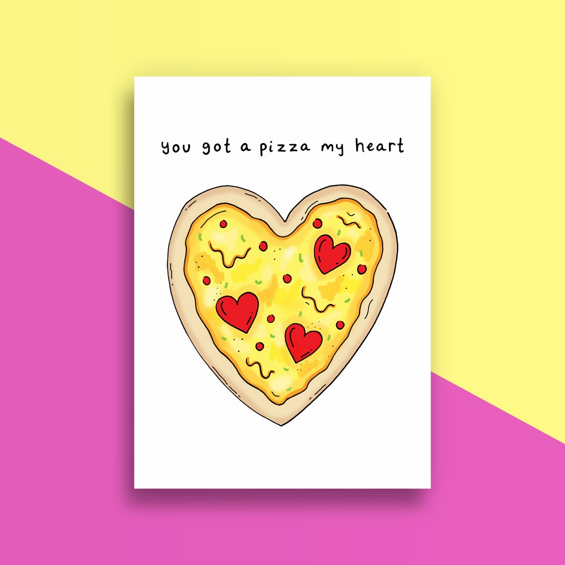 You Got A Pizza My Heart Valentine's Day Card Happy | Etsy