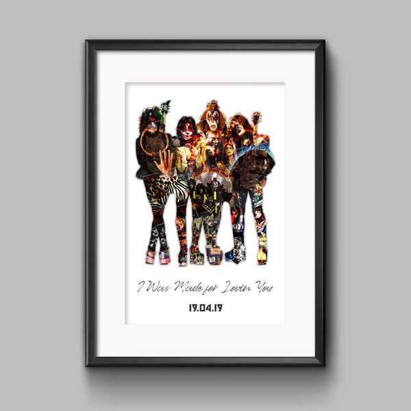 Affiche KISS personnalisée - I Was Made For Lovin You Print