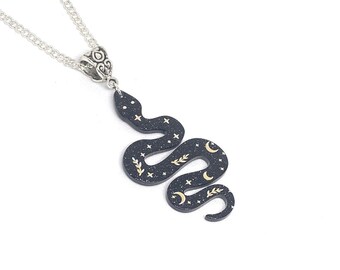 Snake necklace, snake jewelry, gothic necklace, goth necklace, goth jewelry, gothic jewelry,