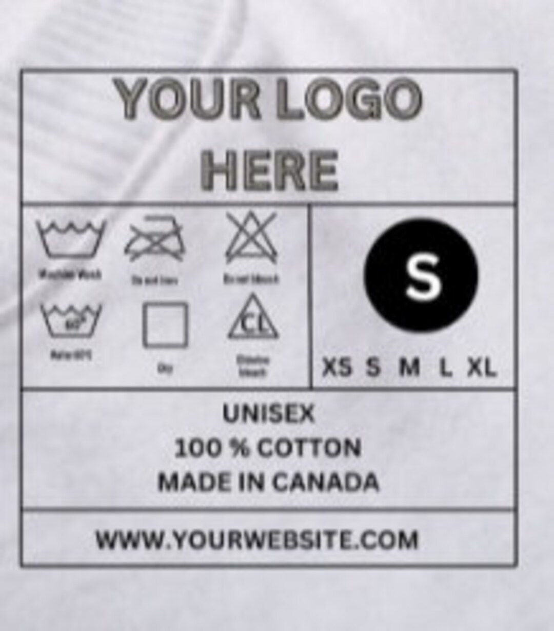 Neck Label Tagless Label Clothes Wash Label Custom Clothing Tag Garment