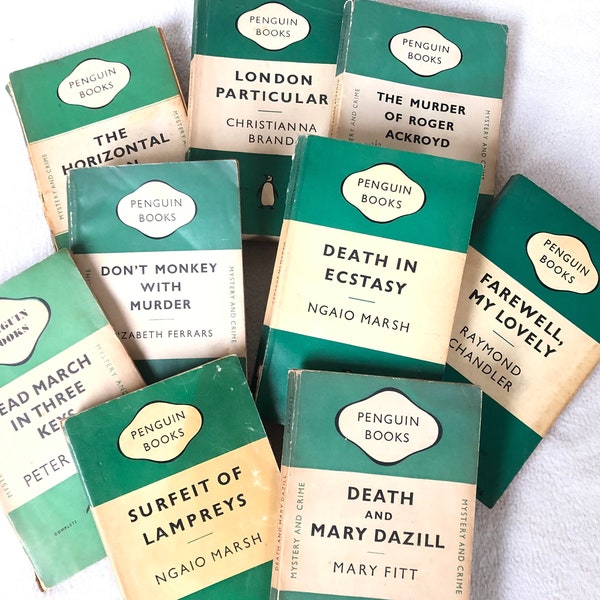 A selection of early green Penguins crime editions 1.