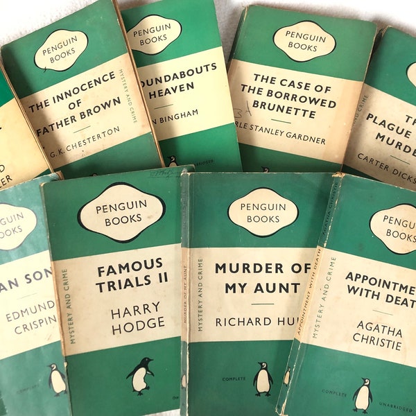 A selection of early green Penguins crime editions 3