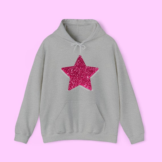 Pink glitter hoodie sale