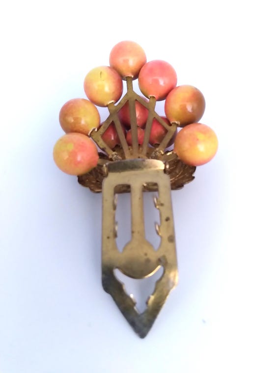 Dress Clip Vintage Miriam Haskell Style Grape Clu… - image 4