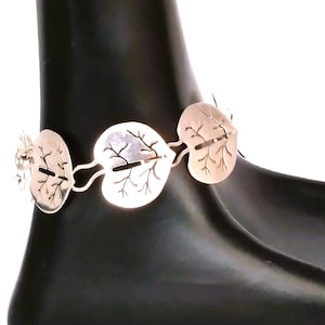 Israel Estate Bracelet Vintage Leaf  Handmade Sterling