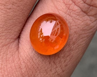 11,38 carats grenat fanta spessartite : cabochon de mandarine vif