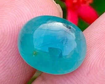 Grandidierite Cabochon: Rare Bluish-Green Gemstone from Madagascar (6.50 CT