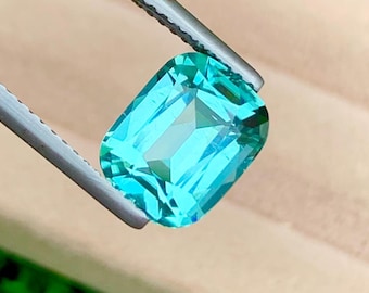 Paraiba Tourmaline Gemstone: 3.05 CT Cushion Cut, Fine Quality