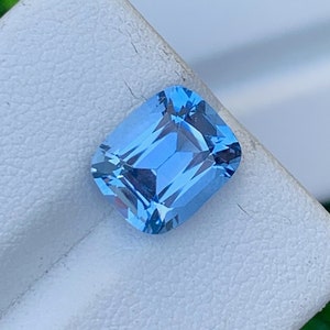Santa Maria Aquamarine Gemstone: 3.55 CT Cushion Cut Stone