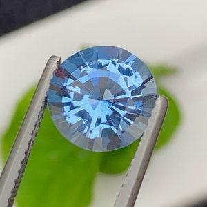 Santa Maria Blue Aquamarine Gemstone: 2.65 CT Round Faceted Loose Stone