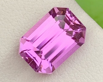 Deep Lilac Kunzite Loose Gemstone, Natural Kunzite Gemstone Jewelry Making, Faceted Kunzite Spodumene Gemstone, Deep Pink Kunzite, 5.55 CT