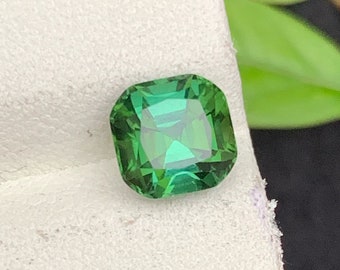 Natural Blue Green Tourmaline Gemstone: Cushion Cut, Afghanistan Origin