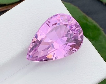 Pear Shape Pink Kunzite Gemstone: Natural November Birthstone, 14.65 CT