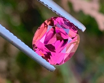 Pink Tourmaline Gemstone: 2.80 CT Faceted Cushion Cut, October Birthstone